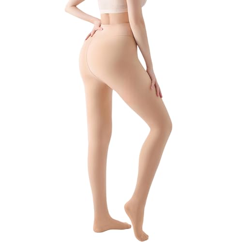 Arkim Strumpfhosen Damen Winter Superzart!, Glänzende schwarze Thermo Strumpfhose gefüttert, 1 Nahtlinie im Schritt Fake Transparente Strumpfhose Fleece Thermostrumpfhose Leggings von Arkim