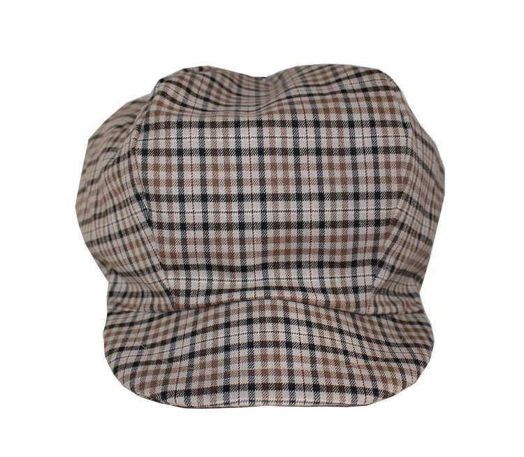 Karierte Gavroche-Mütze/Hahnentrittmuster von ArlekinCreation