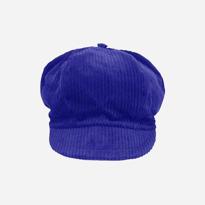 Königsblaue Gavroche-Kappe Aus Cord von ArlekinCreation