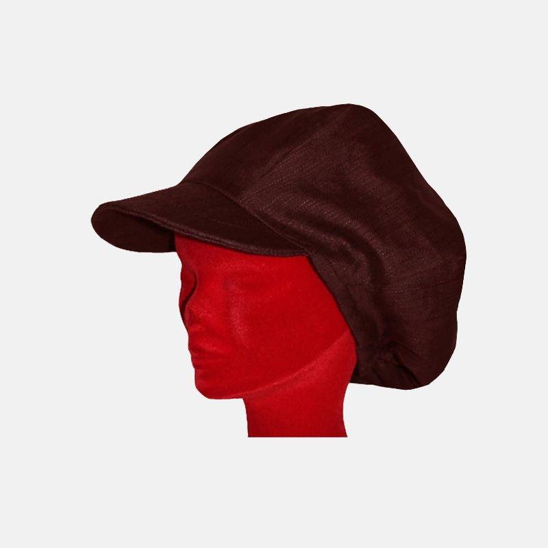 Schokoladenbraune Rasta-Mütze Aus Leinen - Speziell Für Dreadlocks Und Afros von ArlekinCreation