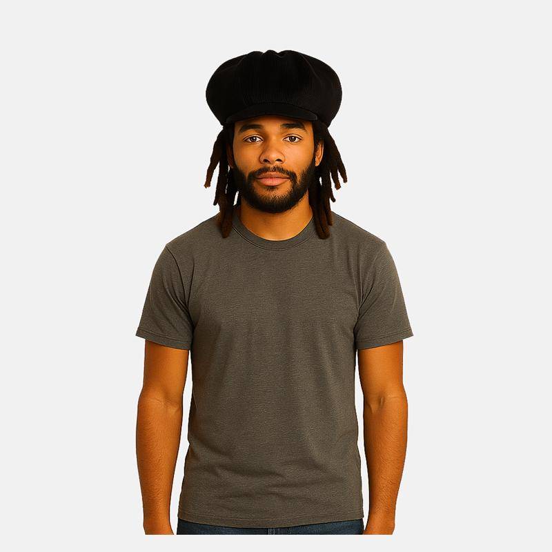 Schwarze Cord Rasta Cap - Special Dreadlocks von ArlekinCreation