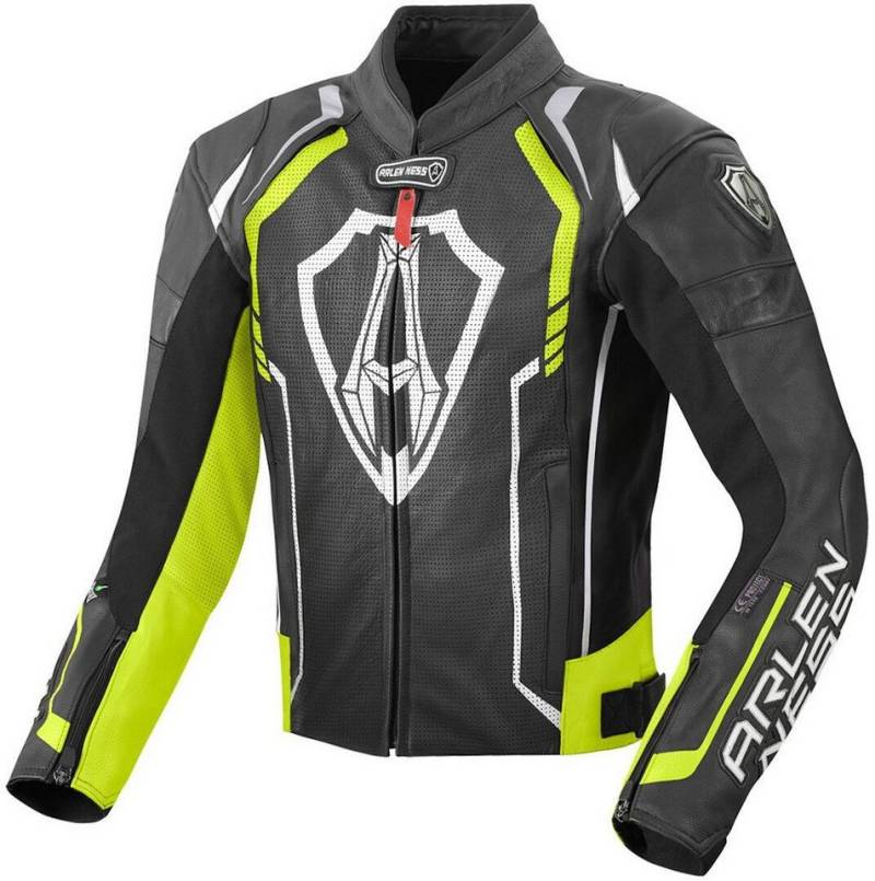 Arlen Ness Motorradjacke Track Motorrad Lederjacke perforiert,herausnehmbares Innenfutter von Arlen Ness