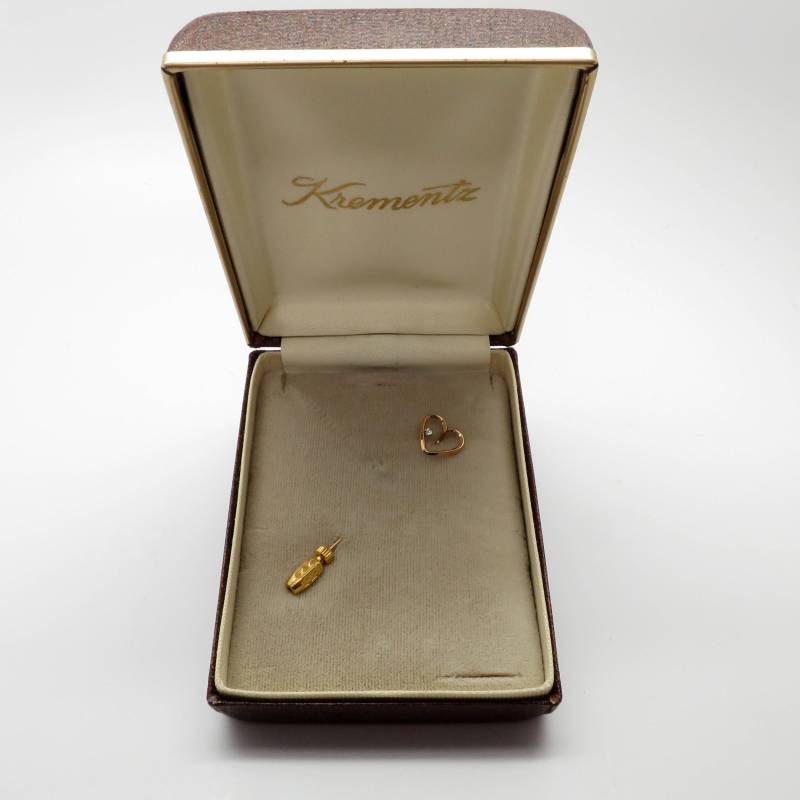 Krementz Herz Stickpin Mit Zirkonia Akzent in Original Box von ArlieJewelryEtc