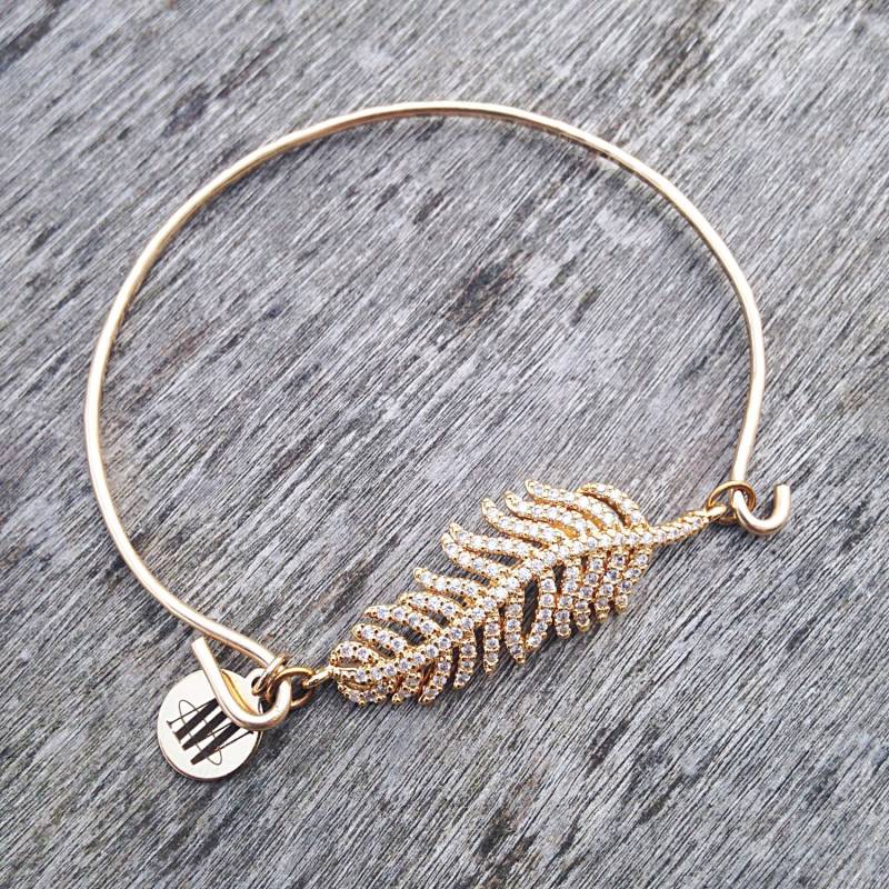 Willow Pave Feder Strass Armband | Erhältlich in Gold Fill Und Rosegold Filled Willow Pave Feder Strass Armband | Erhältlich in Gold Fill Und Rosegold Filled von ArmWireJewelry