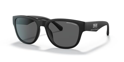 A|X ARMANI EXCHANGE Ax4115su Herren Universal-Sonnenbrille, quadratisch, Mattschwarz/Dunkelgrau, 54 mm von Armani Exchange