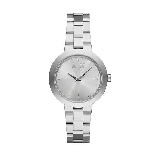 A|X ARMANI EXCHANGE Damen-Armbanduhr aus Edelstahl mit zwei Zeigern (Modell: AX5170), silber von Armani Exchange