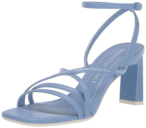 Emporio Armani Damen Dalia High Heel Sandale mit Absatz, Hell, blau, 38.5 EU von Emporio Armani