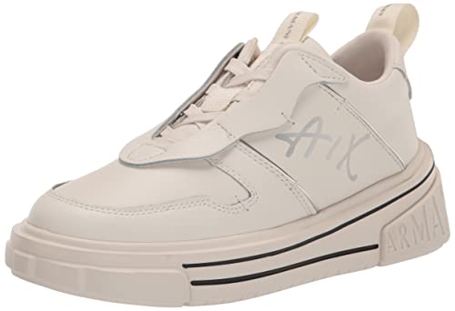 A｜X ARMANI EXCHANGE Damen Rock Sneaker, Off White + Silver, 40 EU von Armani Exchange