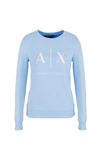 A|X Armani Exchange Women's Milano Edition Crewneck Pullover Sweatshirt, Blue River, 32 von Armani Exchange