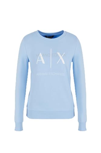 A|X Armani Exchange Women's Milano Edition Crewneck Pullover Sweatshirt, Blue River, 38 von Armani Exchange