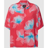 ARMANI EXCHANGE Boxy Fit Freizeithemd aus Viskose mit Allover-Muster in Koralle, Größe XXL von Armani Exchange