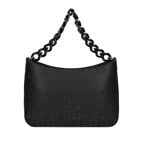 ARMANI EXCHANGE Damen-Tasche mit perforiertem Logo 942935 3r713 einzigartig schwarz, Schwarz , Einheitsgröße von Armani Exchange