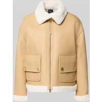 ARMANI EXCHANGE Jacke in Leder-Optik mit Zweiwege-Reißverschluss in Camel, Größe M von Armani Exchange