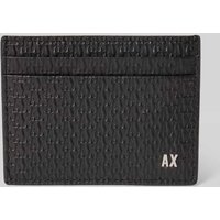 ARMANI EXCHANGE Kartenetui aus reinem Leinen Modell 'CREDIT CARD' in Black, Größe 1 von Armani Exchange