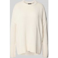 ARMANI EXCHANGE Oversized Strickpullover mit gerippten Abschlüssen in Offwhite, Größe L von Armani Exchange