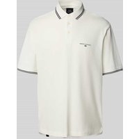 ARMANI EXCHANGE Poloshirt mit Label-Print in Weiss, Größe XXL von Armani Exchange