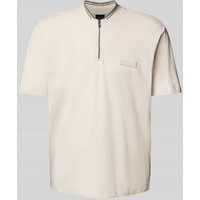ARMANI EXCHANGE Poloshirt mit kurzem Reißverschluss in Offwhite, Größe M von Armani Exchange