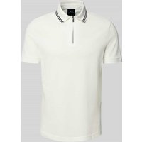 ARMANI EXCHANGE Poloshirt mit kurzem Reißverschluss in Weiss, Größe XL von Armani Exchange