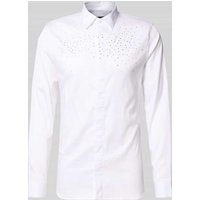 ARMANI EXCHANGE Regular Fit Freizeit-Hemd mit Knopfleiste Modell 'CAMICIA' in Weiss, Größe XXL von Armani Exchange