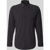 ARMANI EXCHANGE Regular Fit Freizeithemd mit Kentkragen in Black, Größe M von Armani Exchange