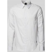 ARMANI EXCHANGE Regular Fit Freizeithemd mit Kentkragen in Weiss, Größe XXL von Armani Exchange