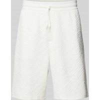 ARMANI EXCHANGE Regular Fit Sweatshorts mit Label-Print und Viskose-Anteil in Weiss, Größe M von Armani Exchange