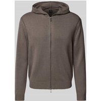 ARMANI EXCHANGE Strickjacke mit Kapuze in Mittelgrau, Größe XXL von Armani Exchange