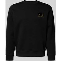 ARMANI EXCHANGE Sweatshirt mit Label-Patch Modell 'FELPA' in Black, Größe XXL von Armani Exchange