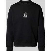 ARMANI EXCHANGE Sweatshirt mit Label-Stitching in Black, Größe XXL von Armani Exchange