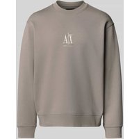 ARMANI EXCHANGE Sweatshirt mit Label-Stitching in Taupe, Größe XXL von Armani Exchange