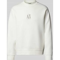 ARMANI EXCHANGE Sweatshirt mit Label-Stitching in Weiss, Größe XXL von Armani Exchange