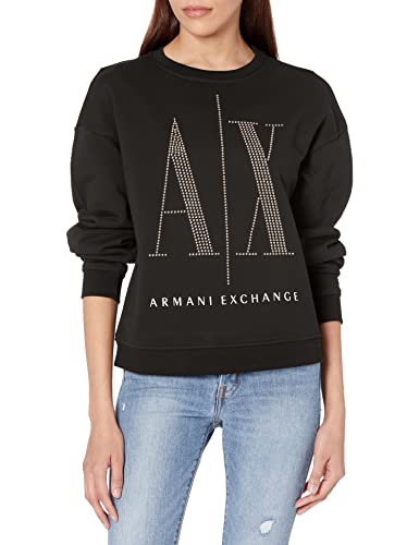 ARMANI EXCHANGE Sweatshirt ohne Kapuze Damen Sweatshirt 8nym01 yj68z, Schwarz - Gold, L von Emporio Armani