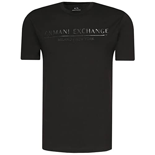 ARMANI EXCHANGE T-Shirt Herren T-Shirt 6HZTLI ZJ9AZ, Kurzarm, Rundhalsausschnitt, Schwarz , Large von Armani Exchange