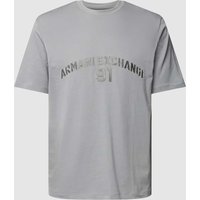 ARMANI EXCHANGE T-Shirt mit Label-Print in Hellgrau, Größe L von Armani Exchange