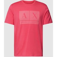 ARMANI EXCHANGE T-Shirt mit Label-Print in Koralle, Größe XL von Armani Exchange