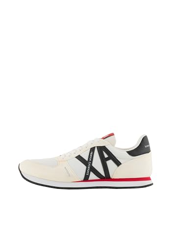 AX Armani Exchange Herren Rio Side Logo, Sneaker, Op. White + Black, 43 EU von Armani Exchange