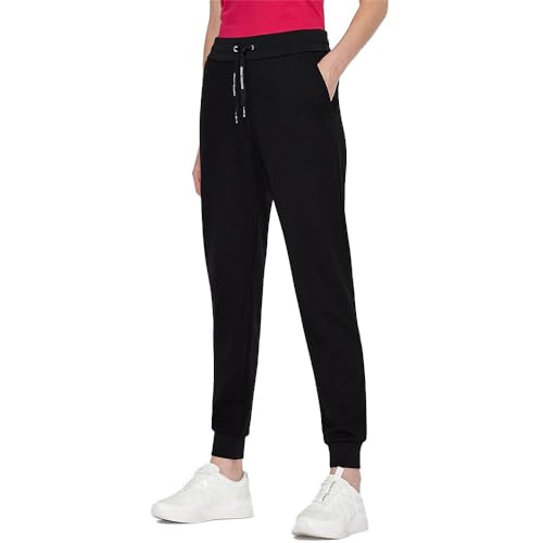 Armani Exchange Women's Circle Logo Jogger Sweatpant Casual Pants, Black, M von Armani Exchange