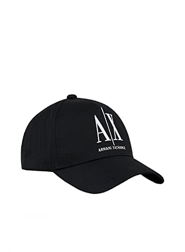 Armani Exchange Men's Icon Project, Embroidered Logo Baseball Cap, Black, Einheitsgröße von Armani Exchange