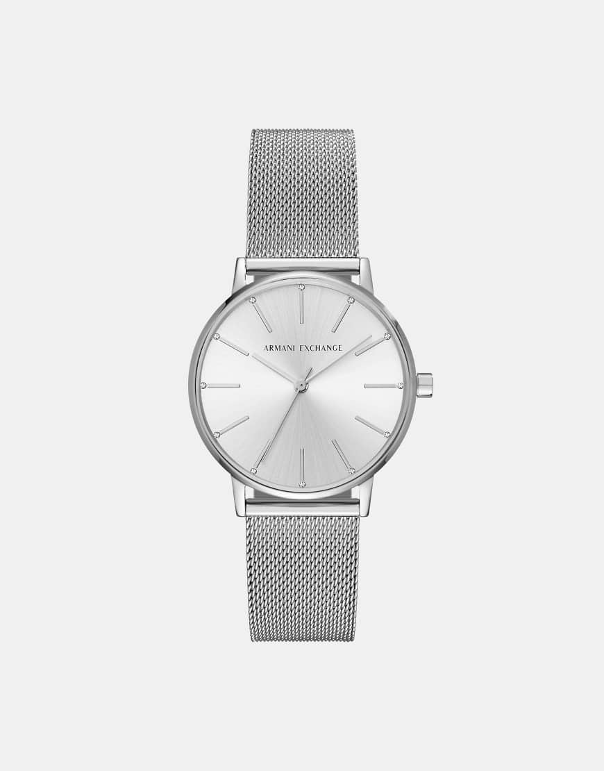 Armani Exchange - AX5535 - Uhr mit Netzarmband in Silber von Armani Exchange
