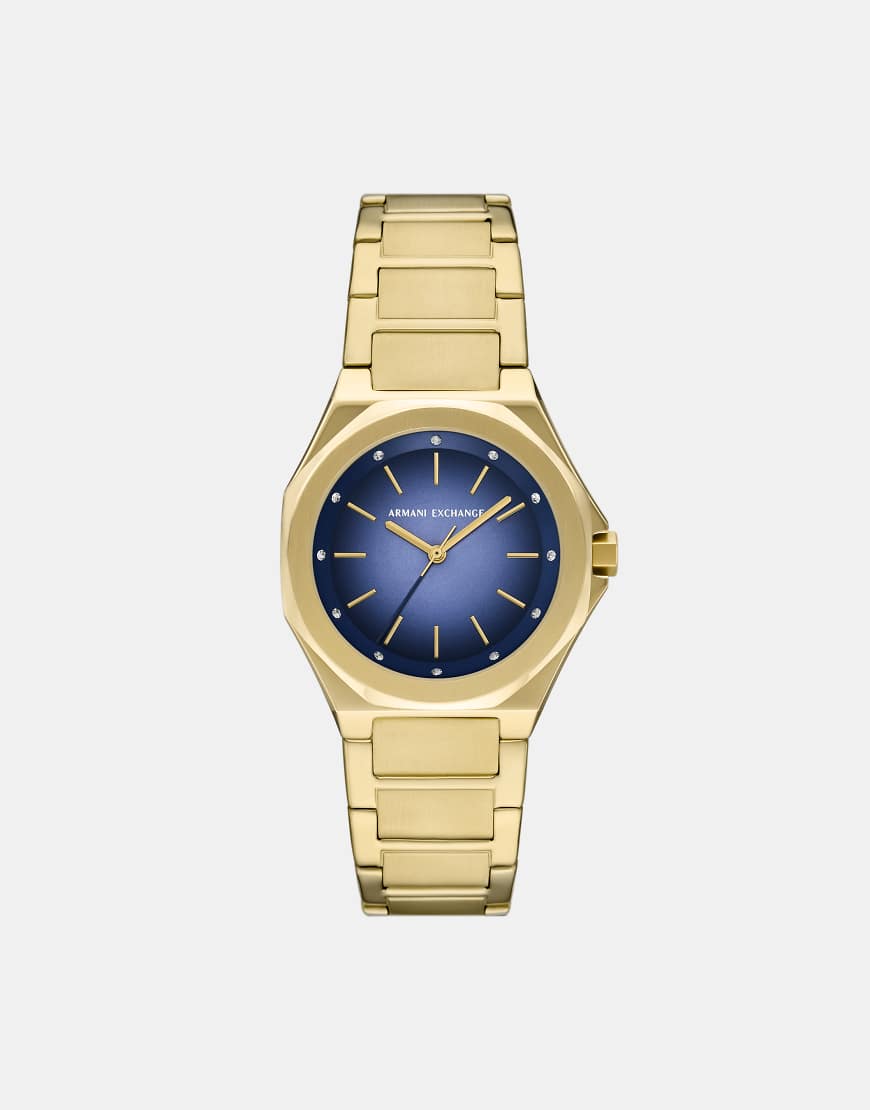 Armani Exchange - Andrea - Damen-Quarzuhr aus goldfarbenem Edelstahl mit 3 Zeigern von Armani Exchange