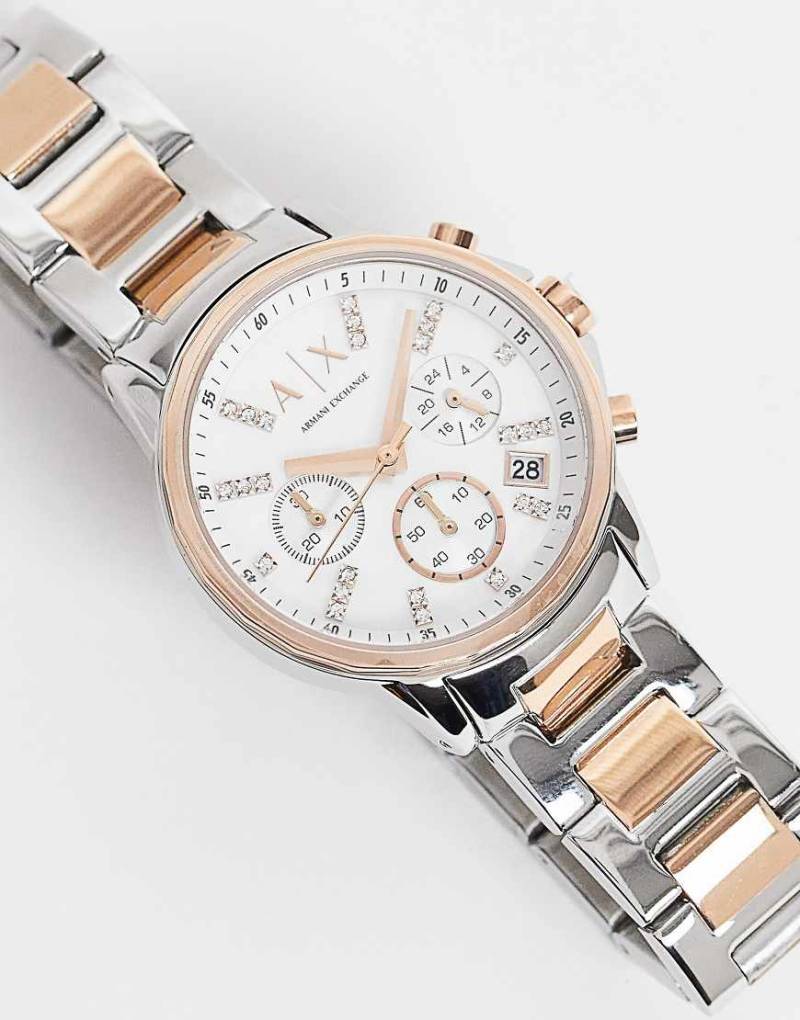 Armani Exchange - Armbanduhr für Damen aus verschiedenen Metallen, AX4331-Goldfarben von Armani Exchange