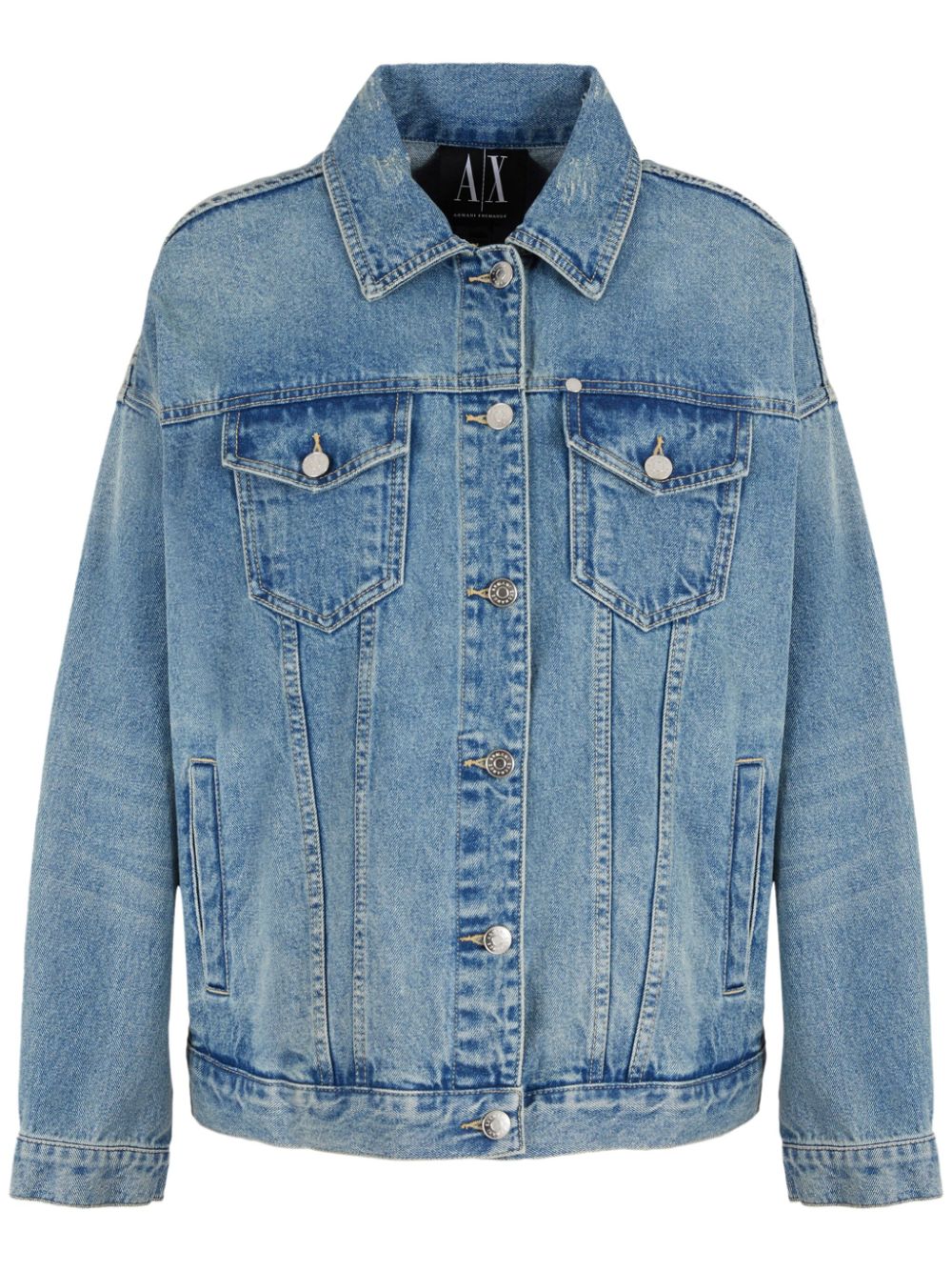 Armani Exchange Ausgeblichene Jeansjacke - Blau von Armani Exchange