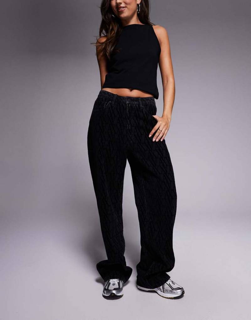 Armani Exchange - Balloon-Fit-Jeans in Schwarz-Blau von Armani Exchange