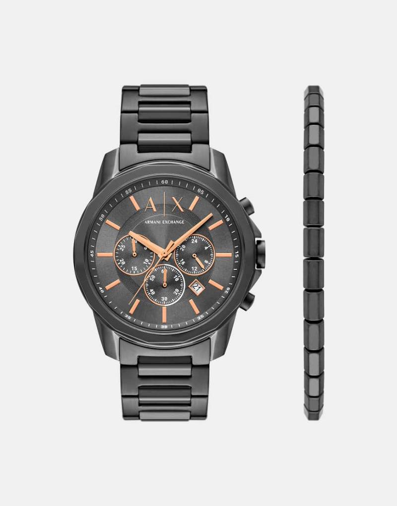 Armani Exchange - Banks - Herren-Quarz-Chronograph aus graphitfarbenem Edelstahl-Grau von Armani Exchange