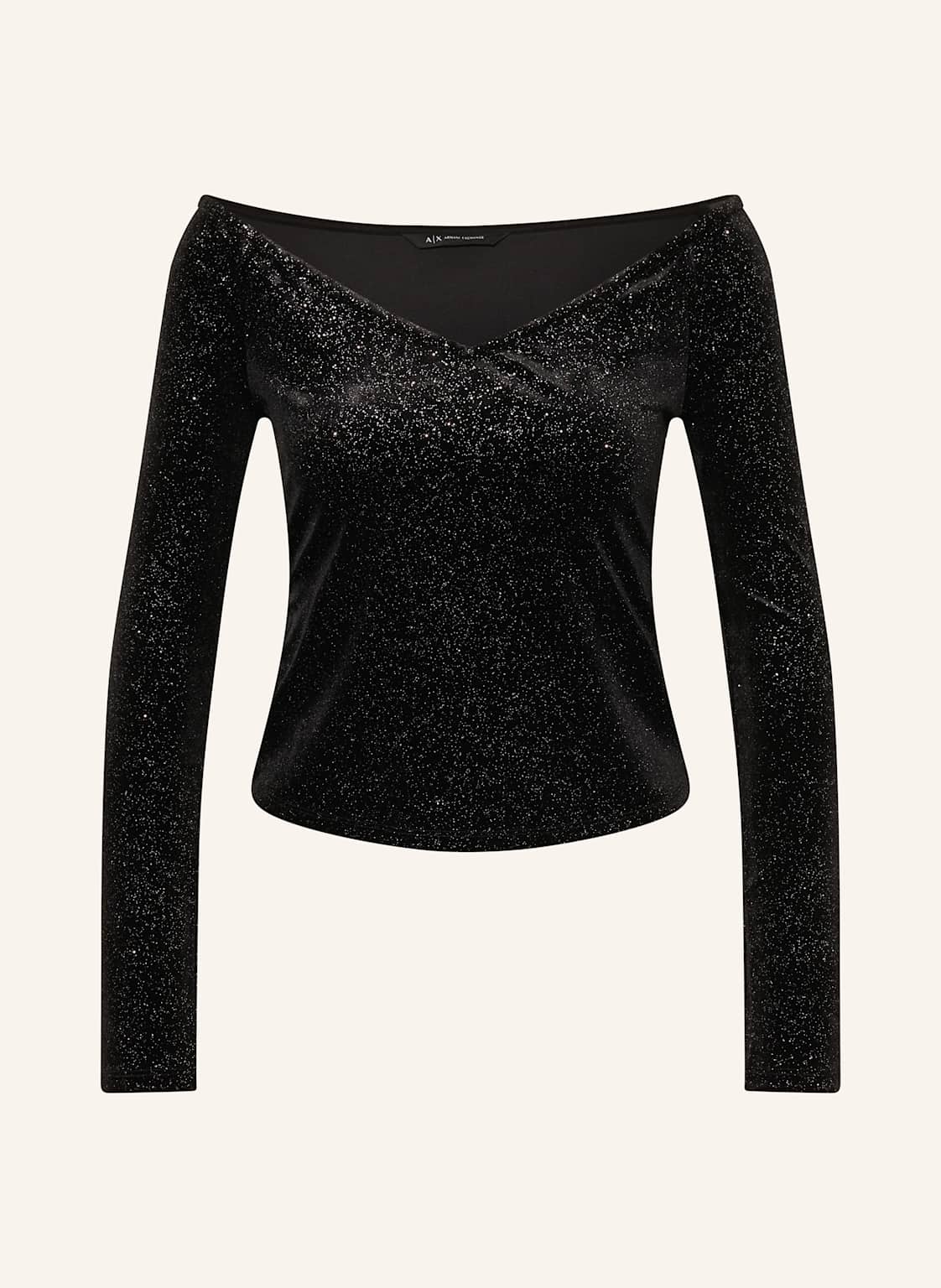 Armani Exchange Blusenshirt Aus Samt schwarz von Armani Exchange