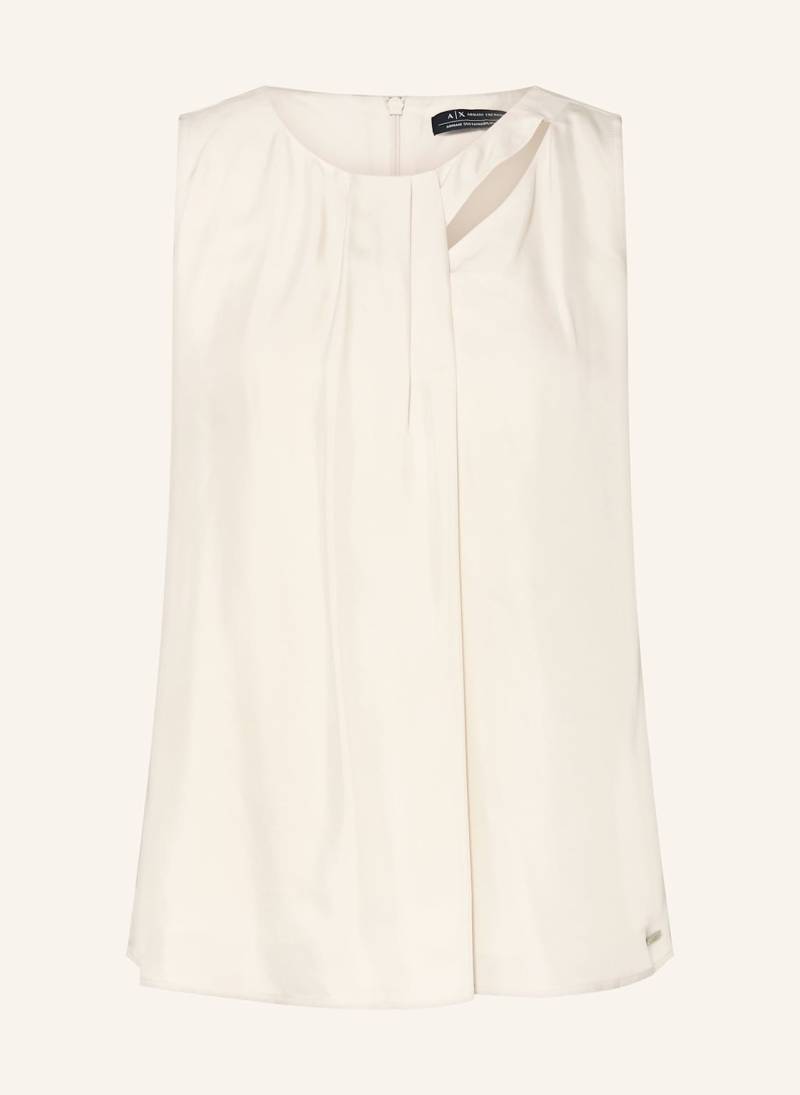 Armani Exchange Blusentop Aus Satin Mit Cut-Out weiss Armani Exchange Blusentop Aus Satin Mit Cut-Out weiss von Armani Exchange
