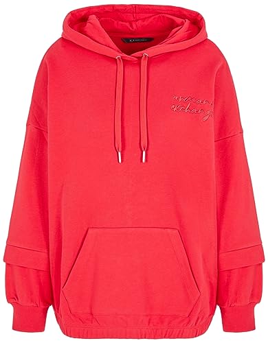 Armani Exchange Bright Up M72 Women's, elegant Logo line, Hooded SweatshirtRedMedium von Armani Exchange