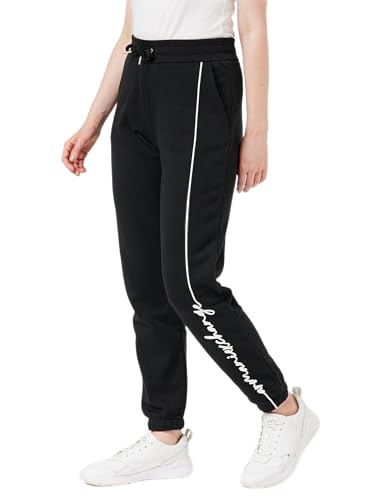 Armani Exchange Women's Signature Logo French Terry Sweatpants, Black, S von Armani Exchange