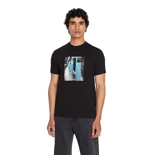 Armani Exchange Bright Up TLBMen's Printed Logo Milan/NY, Round Neck, Regular FitT-ShirtBlackExtra Extra Large Armani Exchange Bright Up TLBMen's Printed Logo Milan/NY, Round Neck, Regular FitT-ShirtBlackExtra Extra Large von Armani Exchange