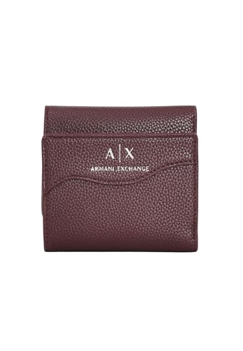 Armani Exchange Burgunderrote Geldbörse für Damen mit UNI-Logo von Armani Exchange